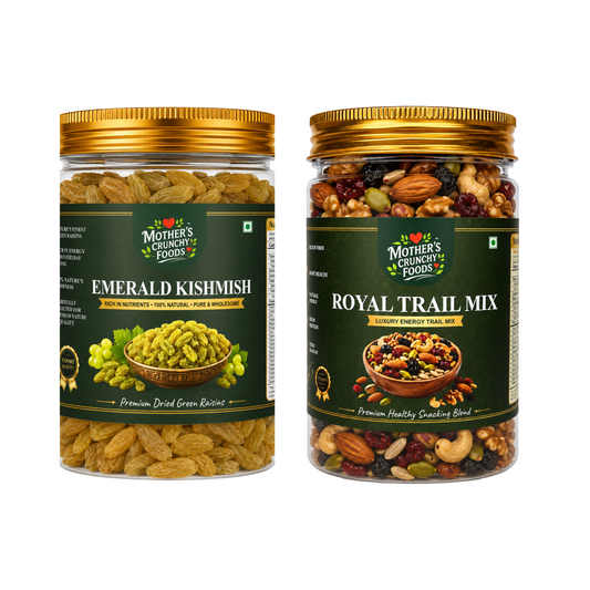 Mother's Crunchy Foods Emerald Kishmish + Royal Trail Mix Combo