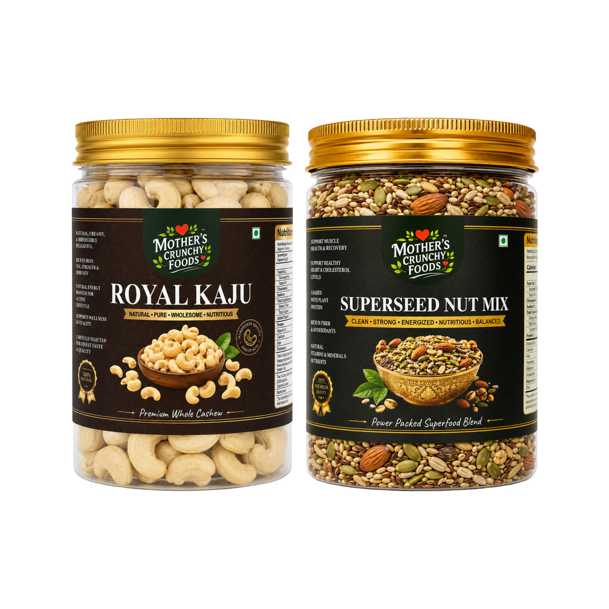 Mother's Crunchy Foods Royal Kaju + SuperSeed Nut Mix Combo