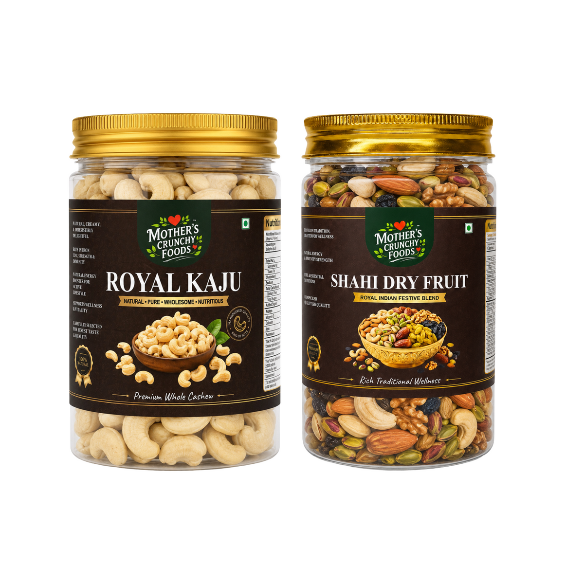 Mother's Crunchy Foods Royal Kaju + Shahi Dry Fruit Combo
