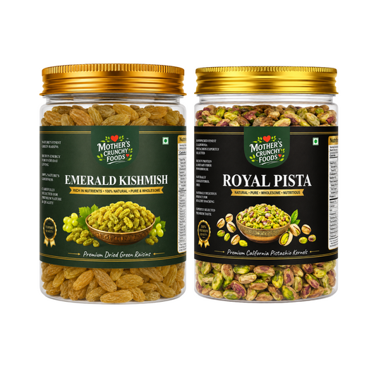 Mother's Crunchy Foods Emerald Kishmish + Royal Pista Combo