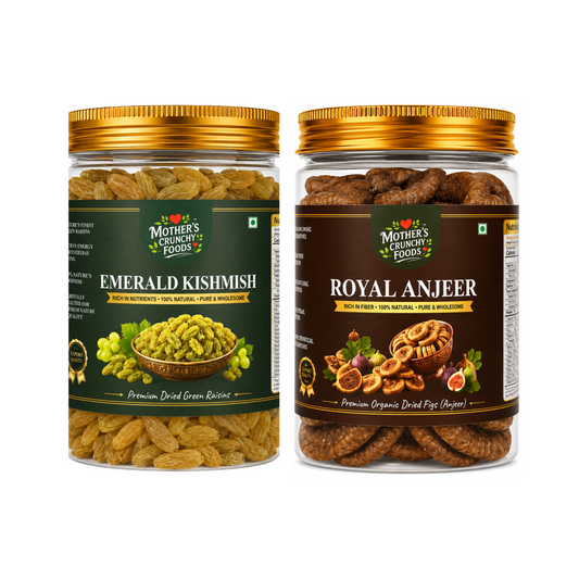 Mother's Crunchy Foods Emerald Kishmish + Royal Anjeer Combo