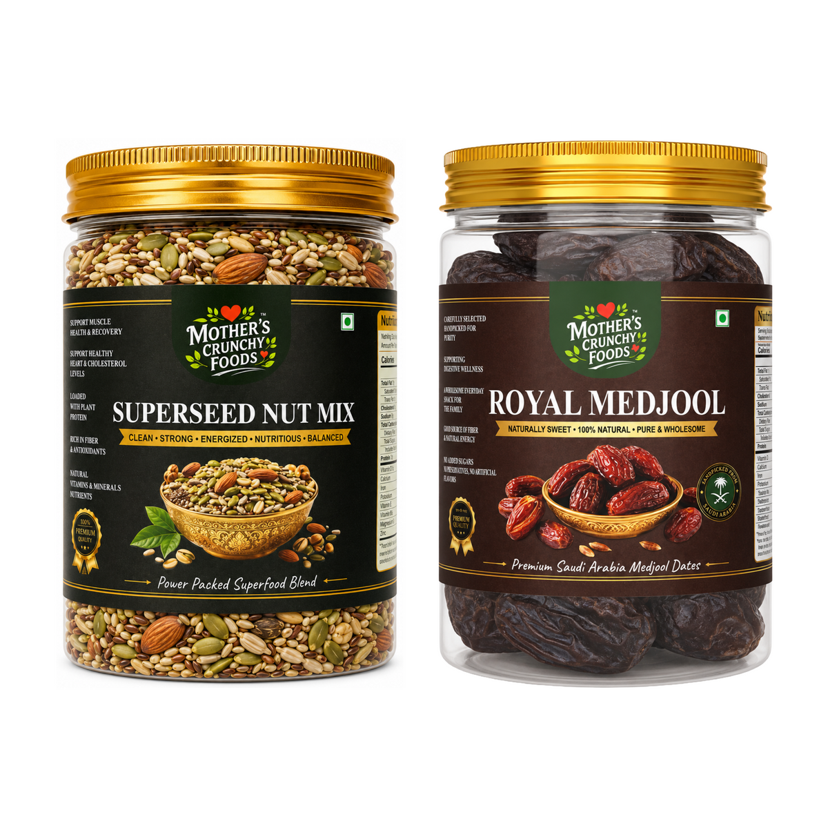 Mother's Crunchy Foods Royal Medjool + SuperSeed Nut Mix Combo