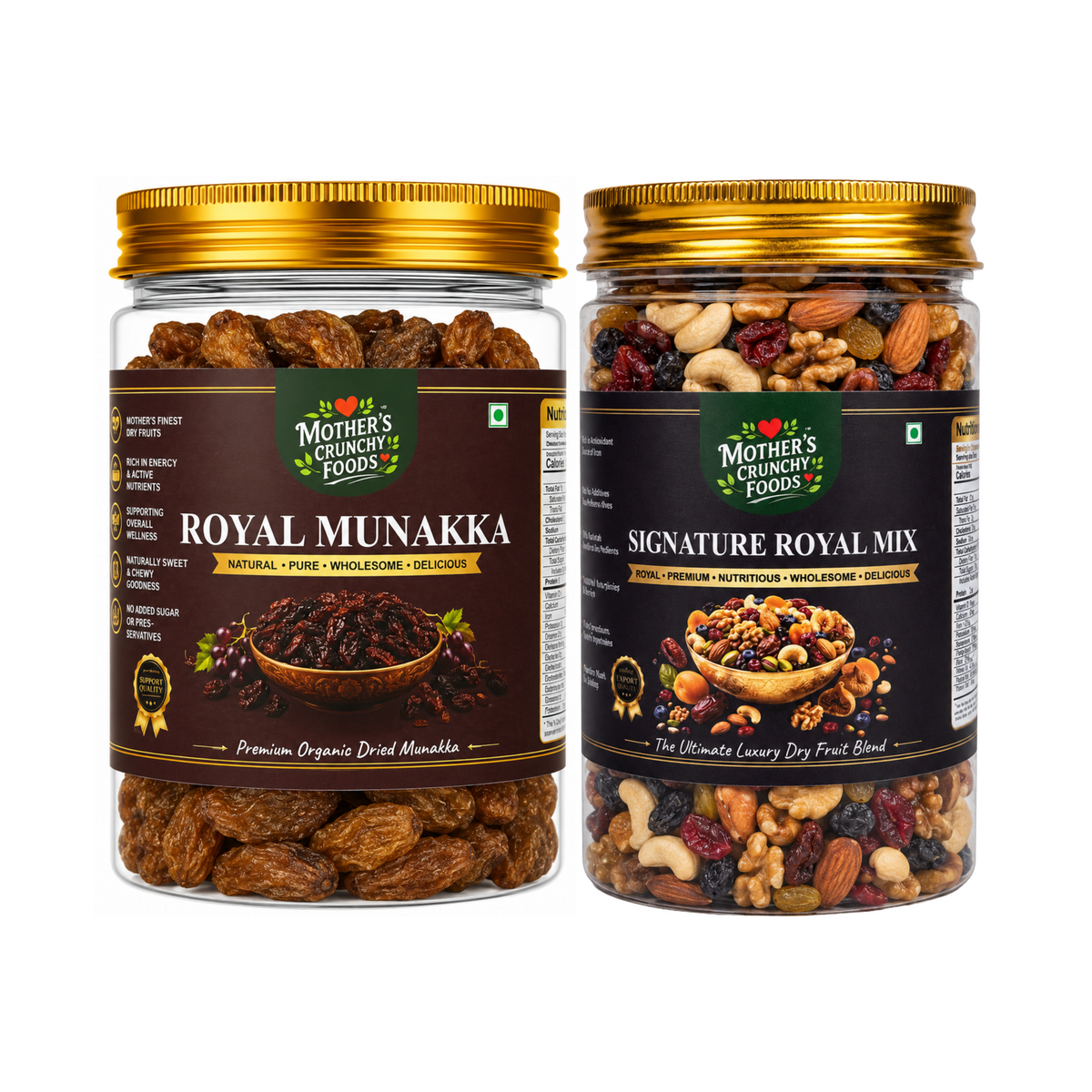 Mother's Crunchy Foods Royal Munakka + Signature Royal Mix Combo