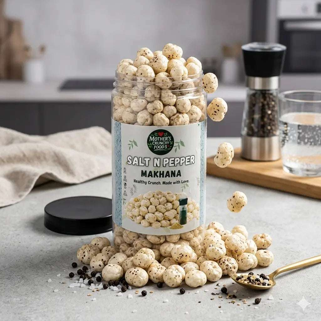Salt N Pepper Makhana 60g | Roasted Foxnuts | Healthy Snack | Mother's Crunchy Foods