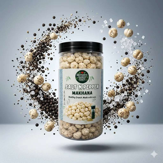 Salt N Pepper Makhana 60g | Roasted Foxnuts | Healthy Snack | Mother's Crunchy Foods
