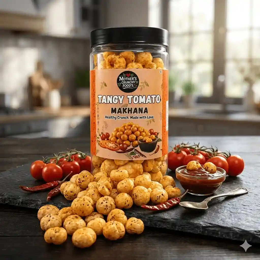 Tangy Tomato Makhana 60g | Roasted Foxnuts | Healthy Snack | Mother's Crunchy Foods