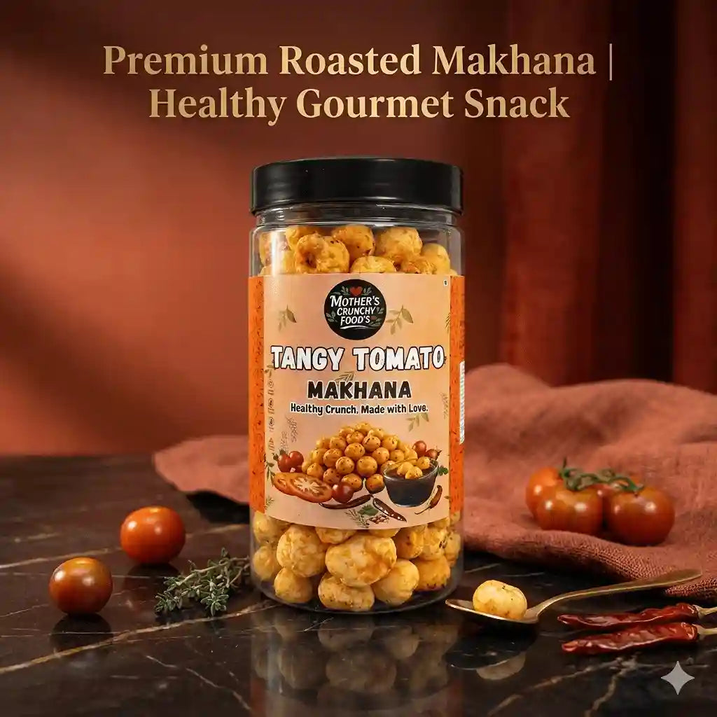 Tangy Tomato Makhana 60g | Roasted Foxnuts | Healthy Snack | Mother's Crunchy Foods
